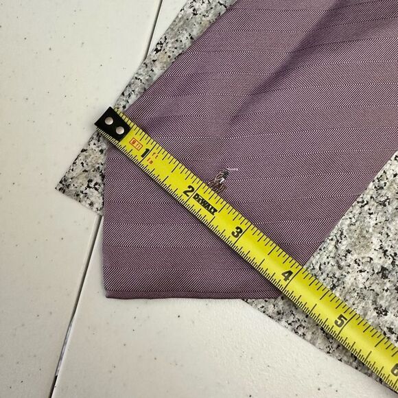POLO by Ralph Lauren Purple 100% Silk Polo LOGO Mens Necktie - Picture 7 of 7